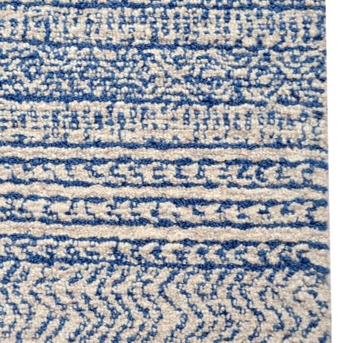 Nova Castle Handmade Woolen Rug - Denim (Available in 3 Sizes)