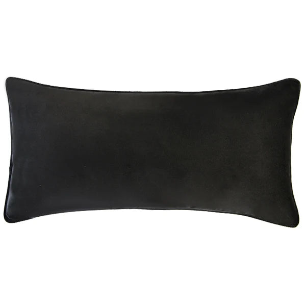 Onyx Black Boucle Cushion with Feather Insert - 80x40cms