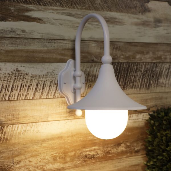 Opal Acrylic Aluminium  Outdoor Wall Light (Available in 2 Colors)