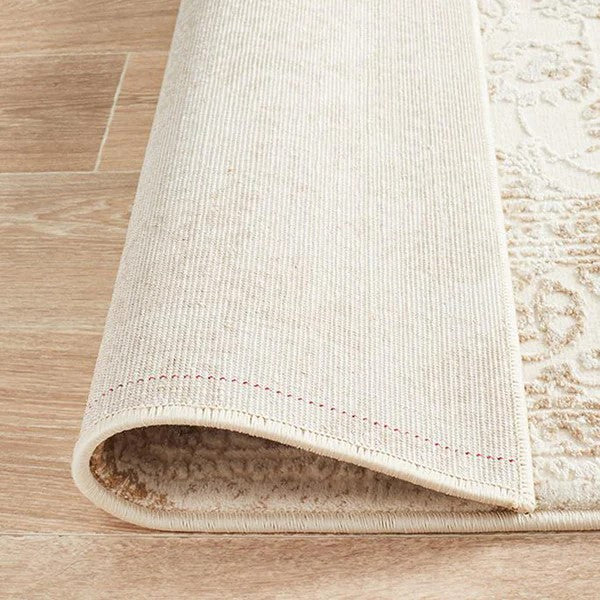 Opulence Cream Low-Shed Textured Rug - 230 x 160cms