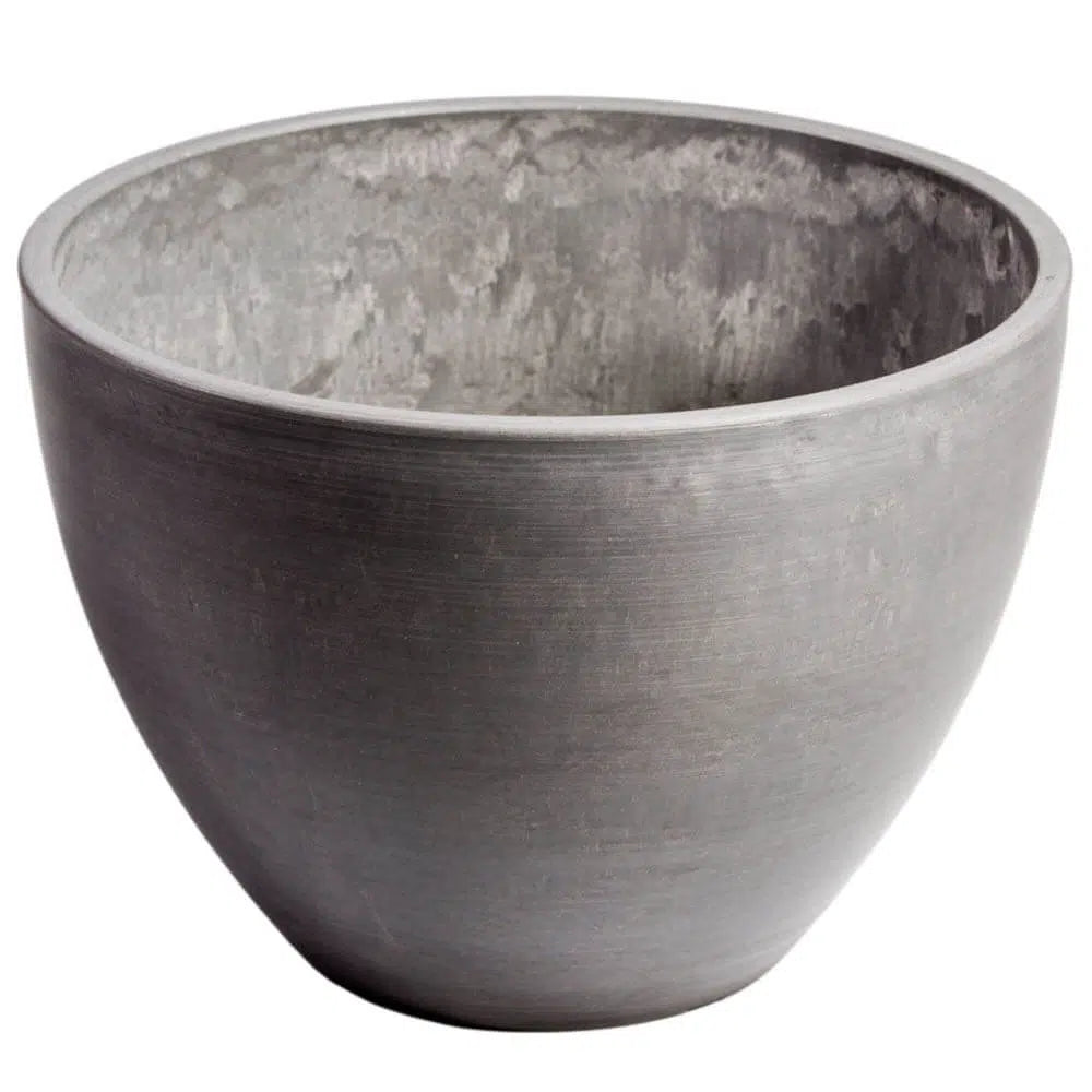 Organic Polished Grey Planter Bowl 30cms