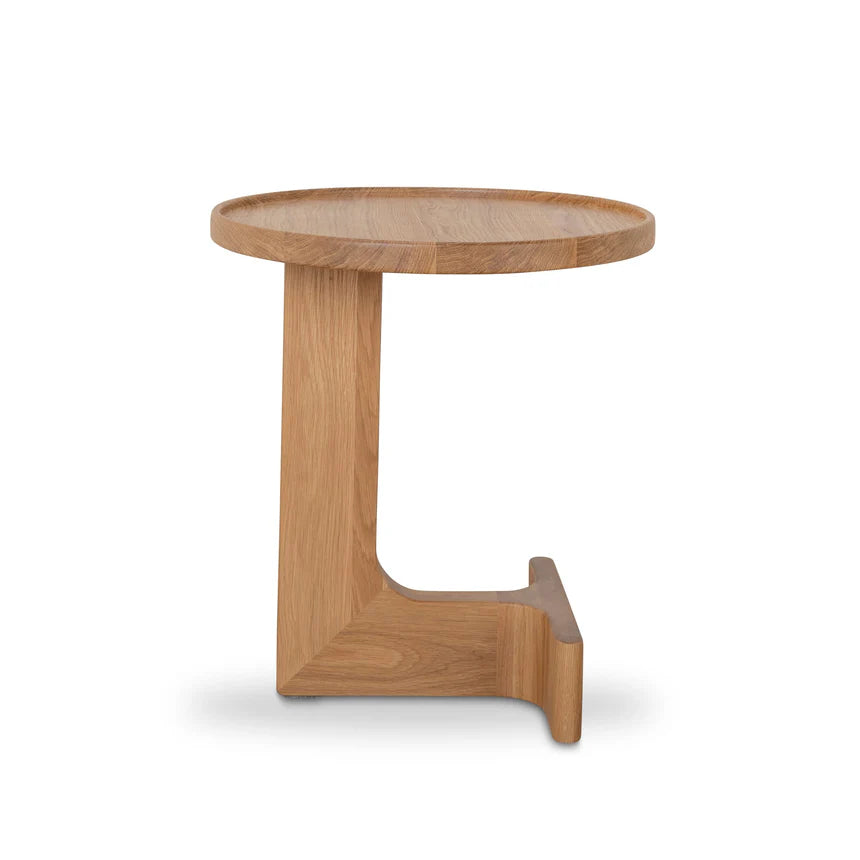 Organic Touch Round Side Table - Natural Oak