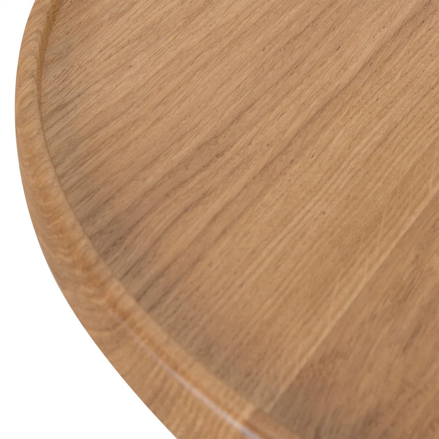 Organic Touch Round Side Table - Natural Oak