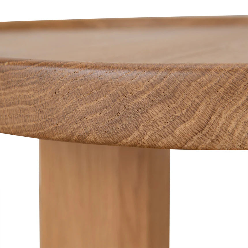 Organic Touch Round Side Table - Natural Oak