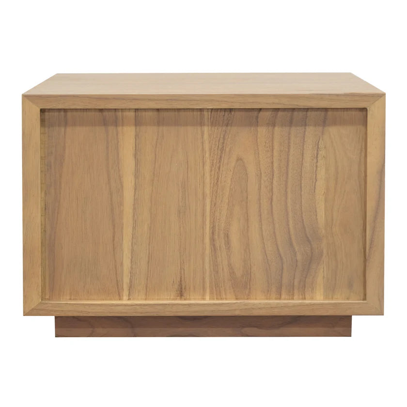 Oscar 1 Drawer Low Bedside Table - Natural