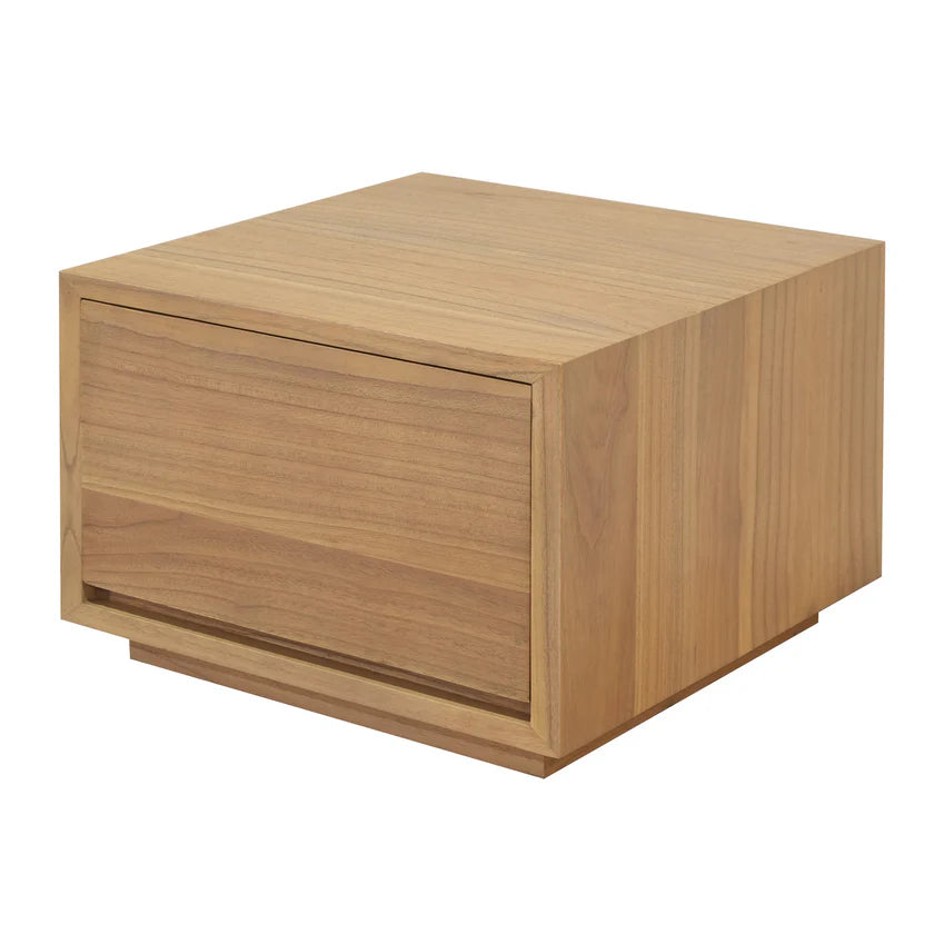 Oscar 1 Drawer Low Bedside Table - Natural