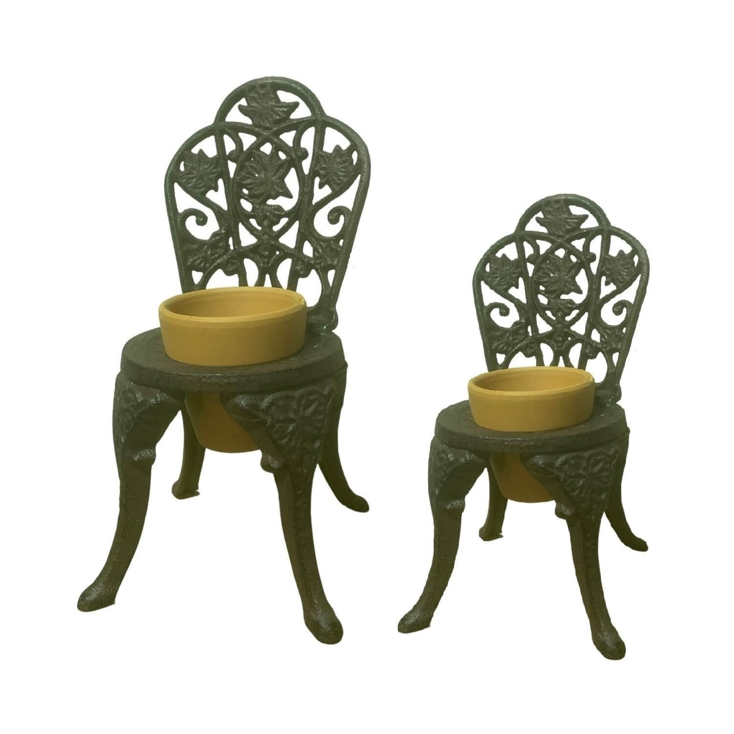 Outdoor Cast Iron Chair Planter (Available in 2 Sizes)