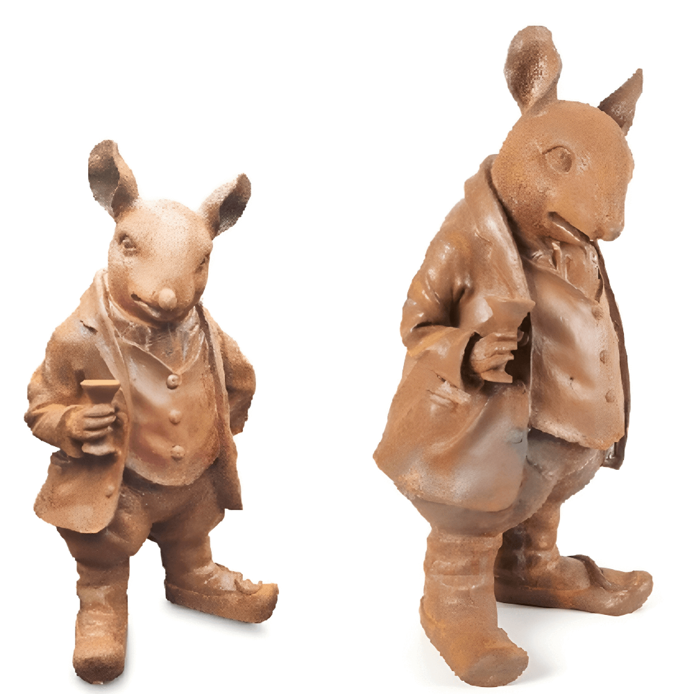 Outdoor Cast Iron Rat Statue (Available in 2 Sizes)