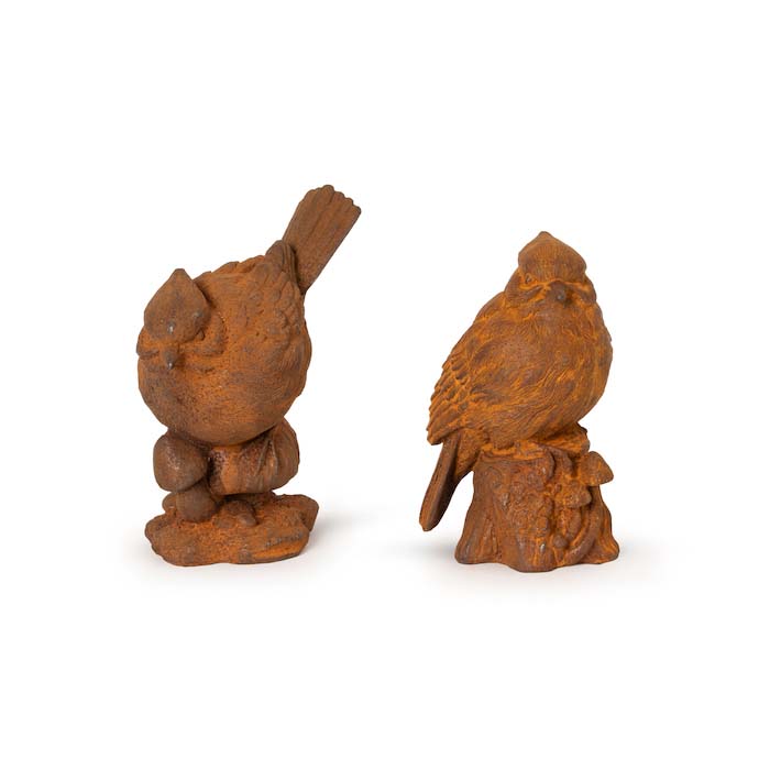 Outdoor Cast Iron Set of 2 Love Birds Garden Statue