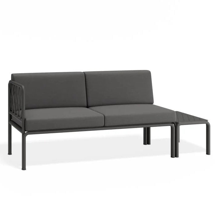 Outdoor Charcoal 2-Seater Sofa - Granite Grey Cushion