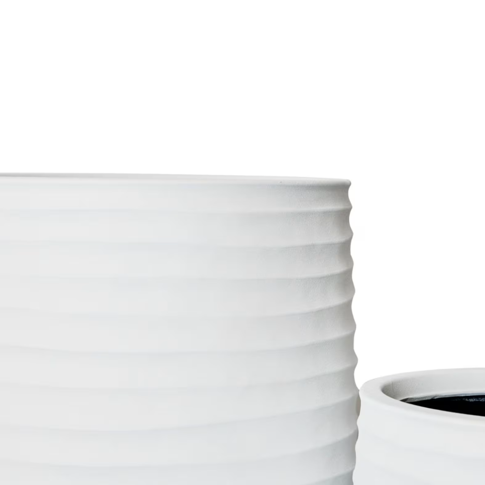 Outdoor Knox Tall Stonelite Planters - White - Set of 2