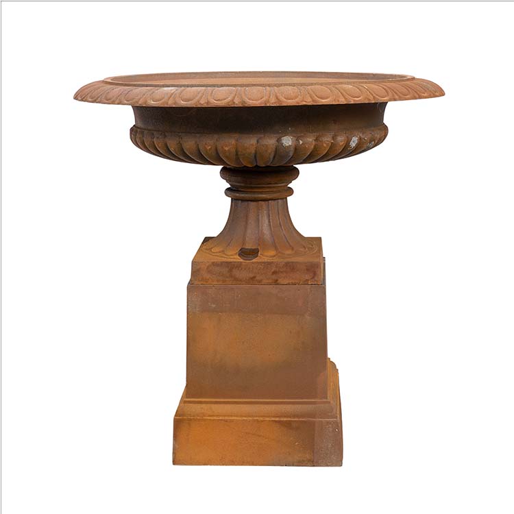 Outdoor Urn Venetian Cast Iron - Rust