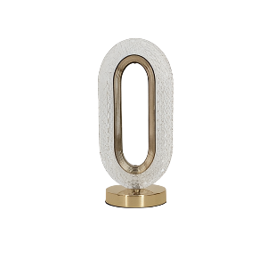 Oval Modern LED Desk Lamp Flat Ring Shape - Gold