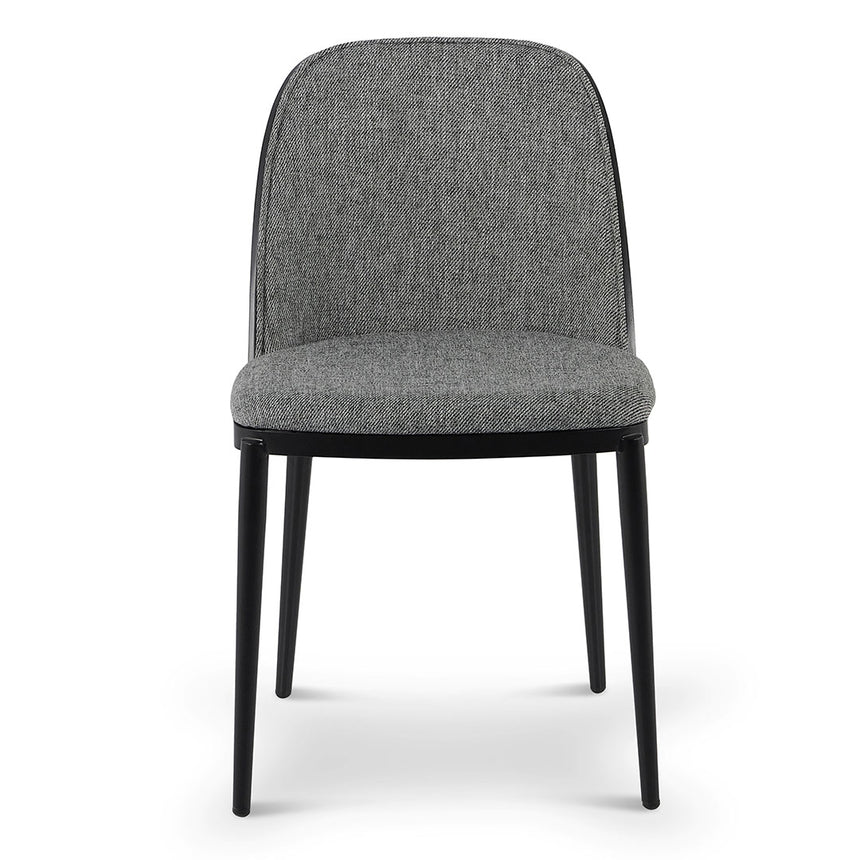 Padded Elegance Dining Chair - Grey (Set of 2)