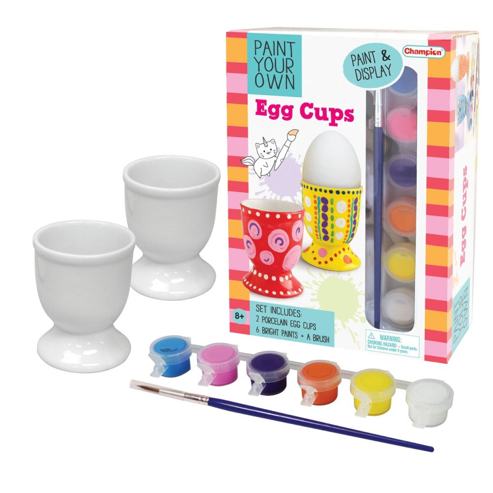 Kids Paint Your Own 2 Egg Cups Craft Kit