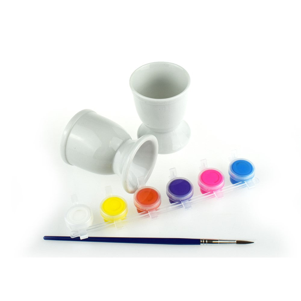 Kids Paint Your Own 2 Egg Cups Craft Kit