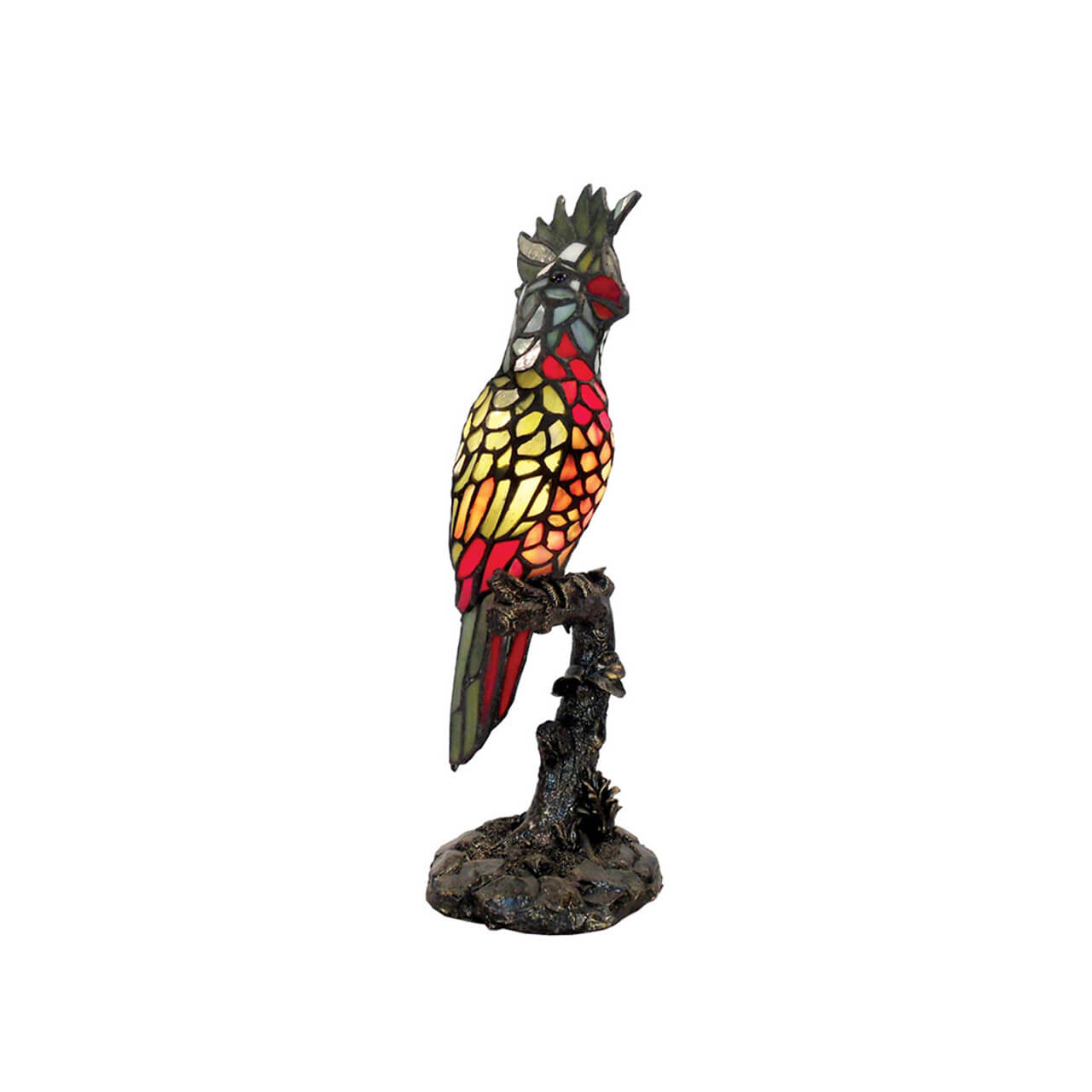 Parrot Tiffany Shade Table Lamp