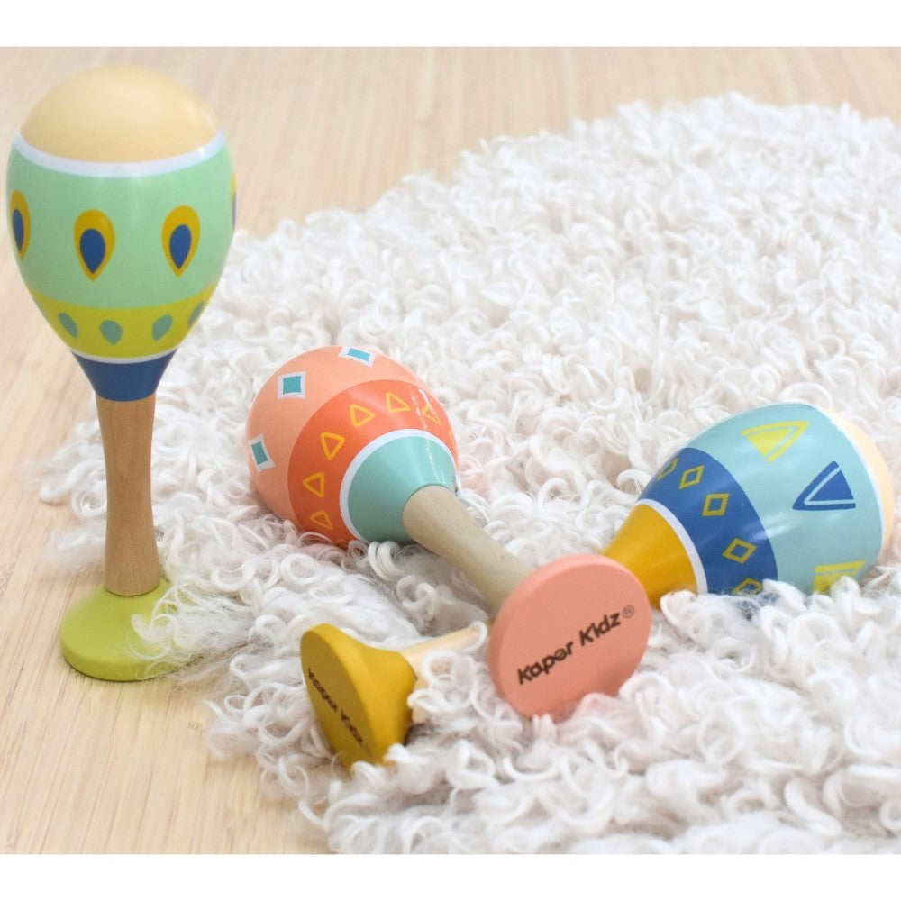 Pastel Wooden Maraca Kids Musical Instrument (Sent At Random)