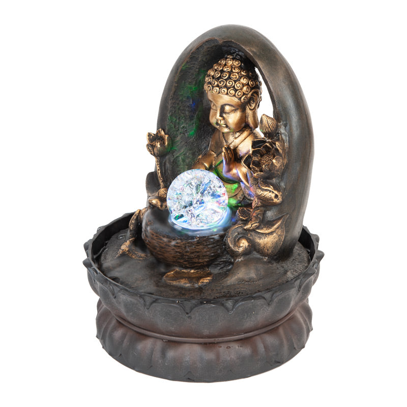 Peaceful Gilt Buddha Water Fountain