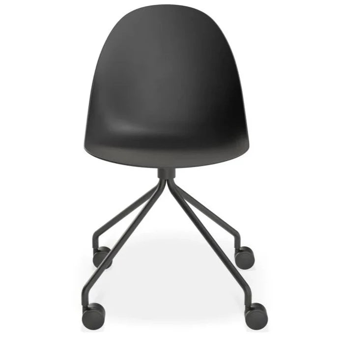 Pebble Cove Black Pyramid Base with Castors Dining Chair