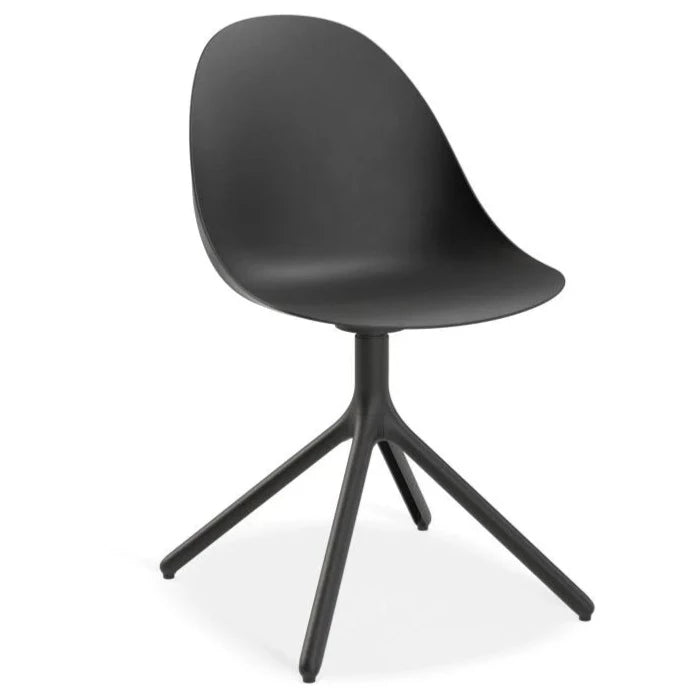 Pebble Cove Black Swivel Base Dining Chair