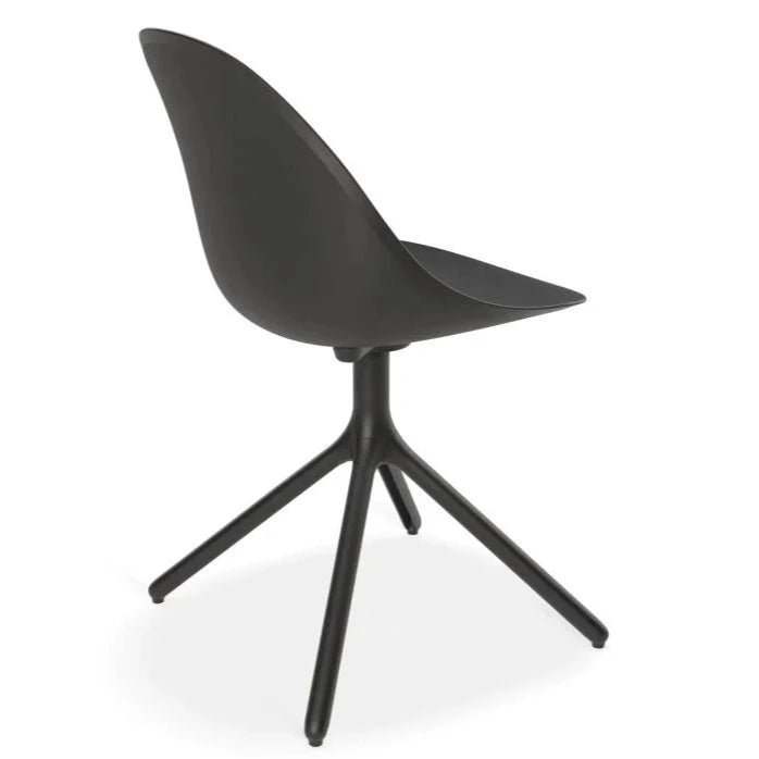 Pebble Cove Black Swivel Base Dining Chair