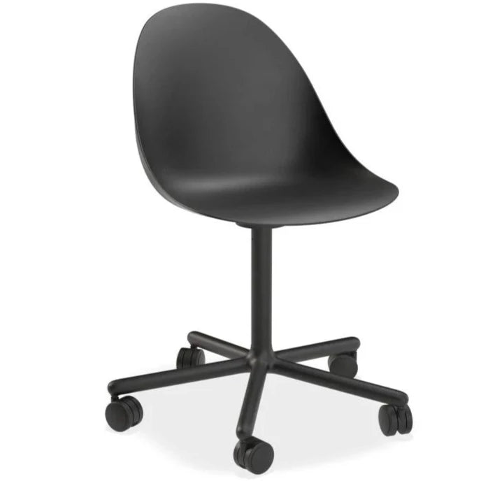 Pebble Cove Black Swivel Base with Castors Dining Chair