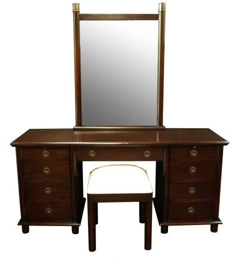 Pencil Style Dressing Table - Rose Mahogany