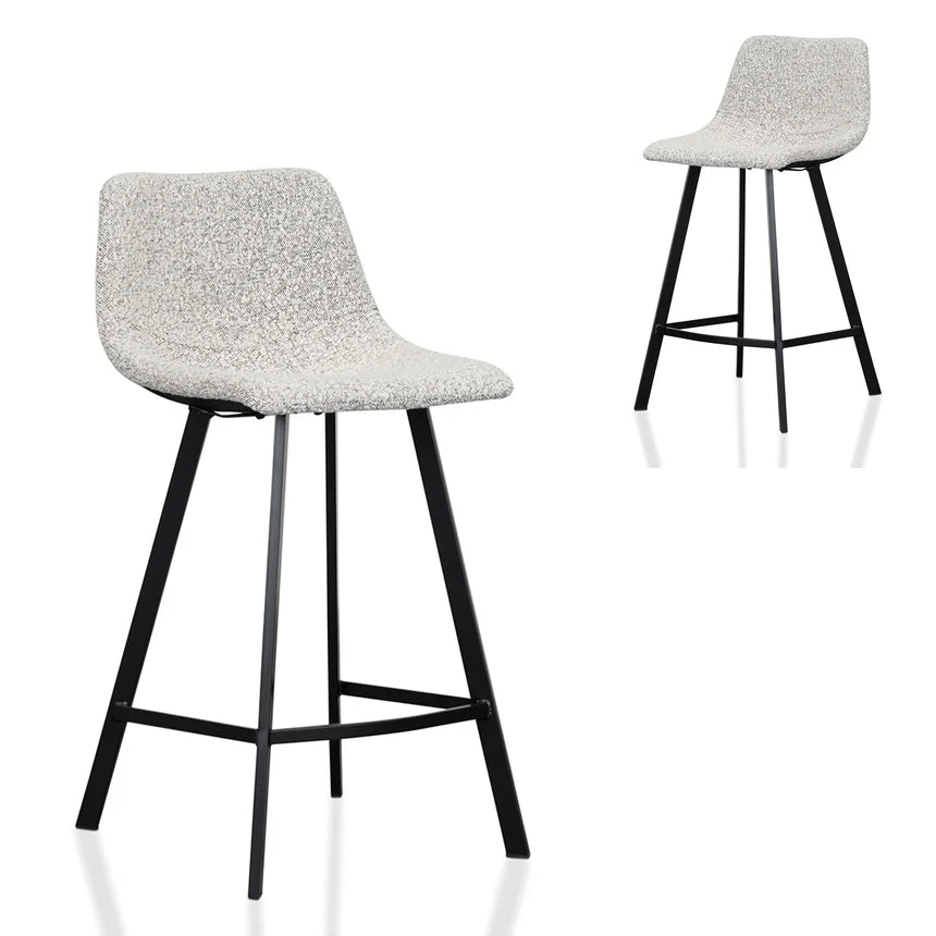 Pepper Boucle Bar Stool 65cms Set of 2 - Grey