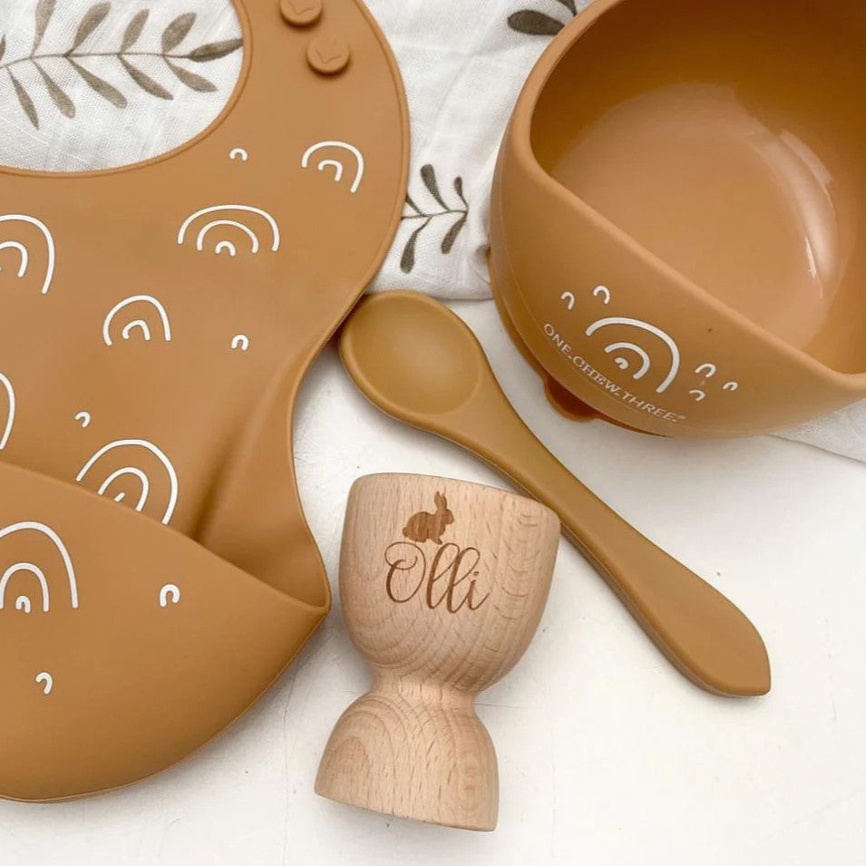 Personalised Bunny Silhouette Wooden Egg Cup