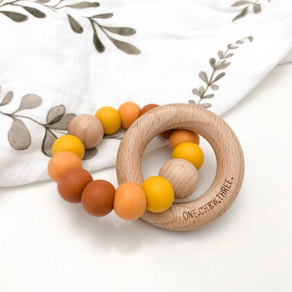 Personalised Duo Rattle Teether Australiana Edition (Available in 4 Colors)