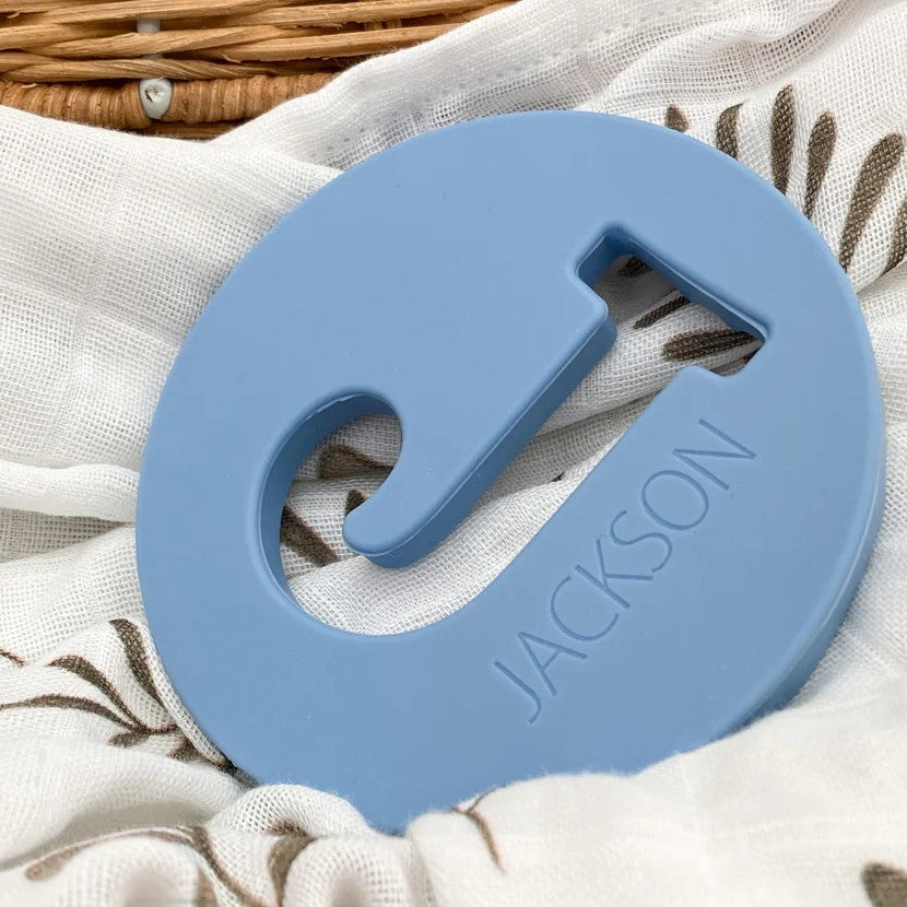 Personalised Silicone Cutout Design Alphabet Teether