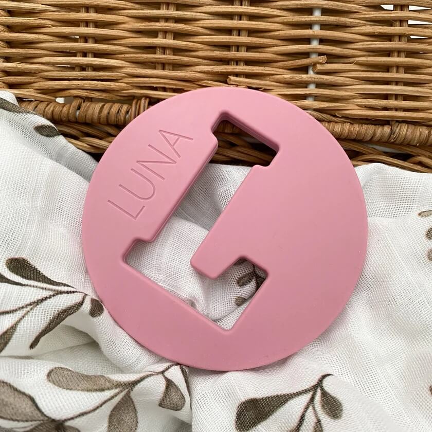 Personalised Silicone Cutout Design Alphabet Teether