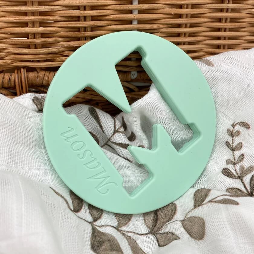 Personalised Silicone Cutout Design Alphabet Teether