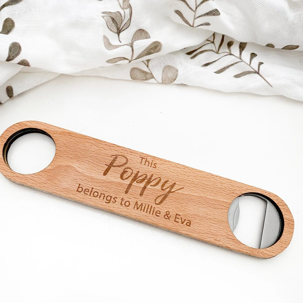 Personalised Timber Bottle Opener (Choose from 3 Designs)