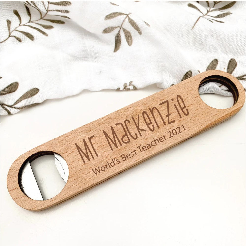 Personalised Timber Bottle Opener (Choose from 3 Designs)