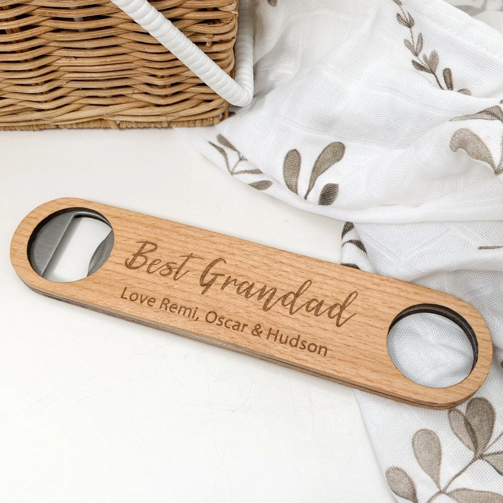 Personalised Timber Bottle Opener (Choose from 3 Designs)