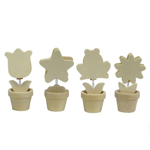 Personalized Photo/Message Clip Mini Pots - Pack of 4