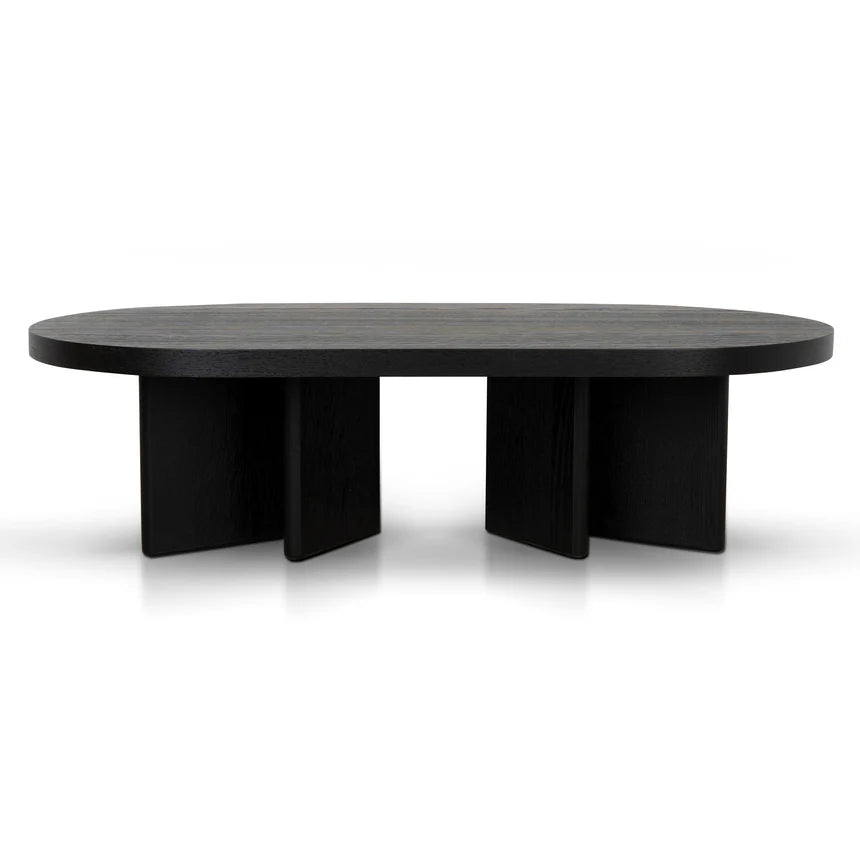 Pill Shape Coffee Table - Black - 130cms