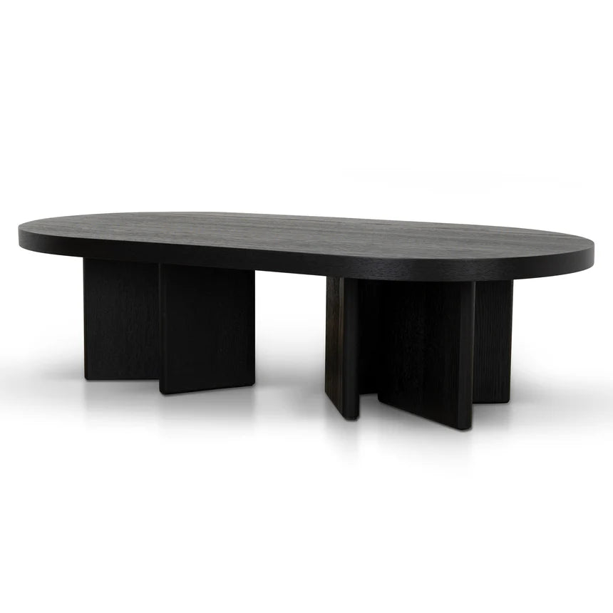 Pill Shape Coffee Table - Black - 130cms