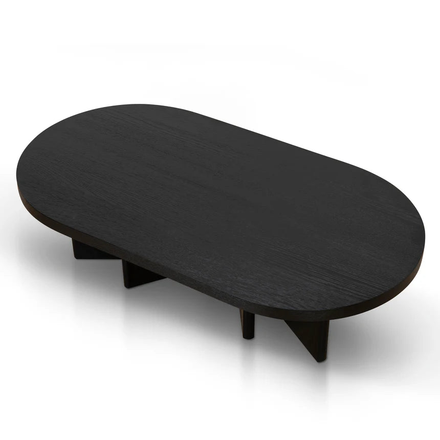 Pill Shape Coffee Table - Black - 130cms