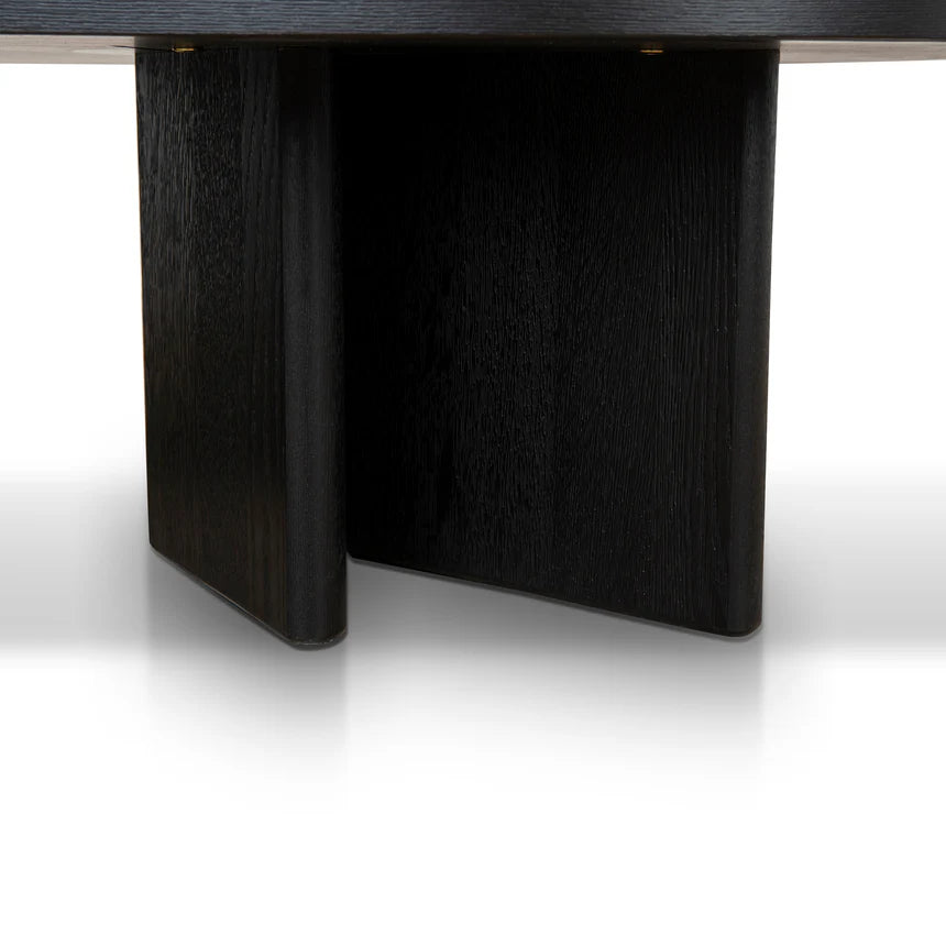 Pill Shape Coffee Table - Black - 130cms