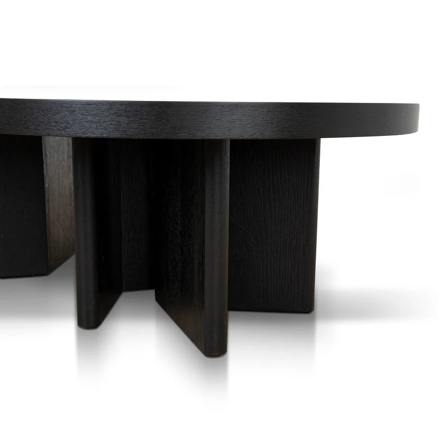 Pill Shape Coffee Table - Black - 130cms