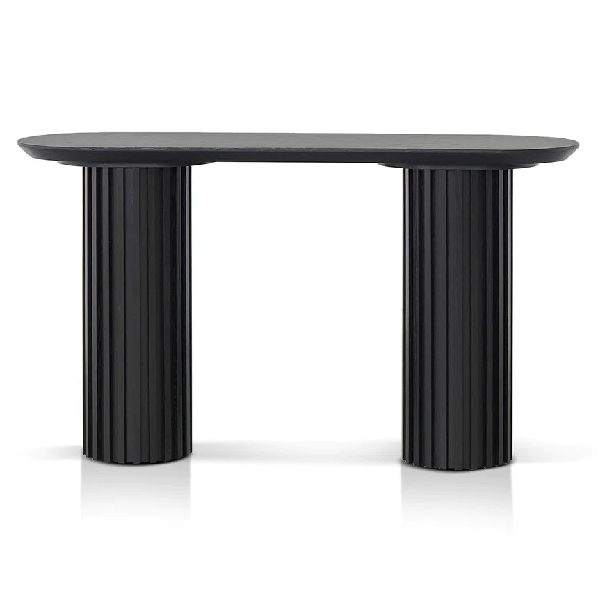 Pillared Oval Console Table 140cms - Black