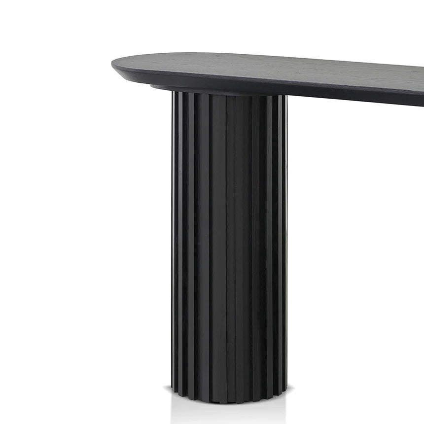 Pillared Oval Console Table 140cms - Black