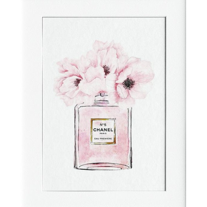 Pink Perfume Mounted Print Wall Decor - 40x50cms