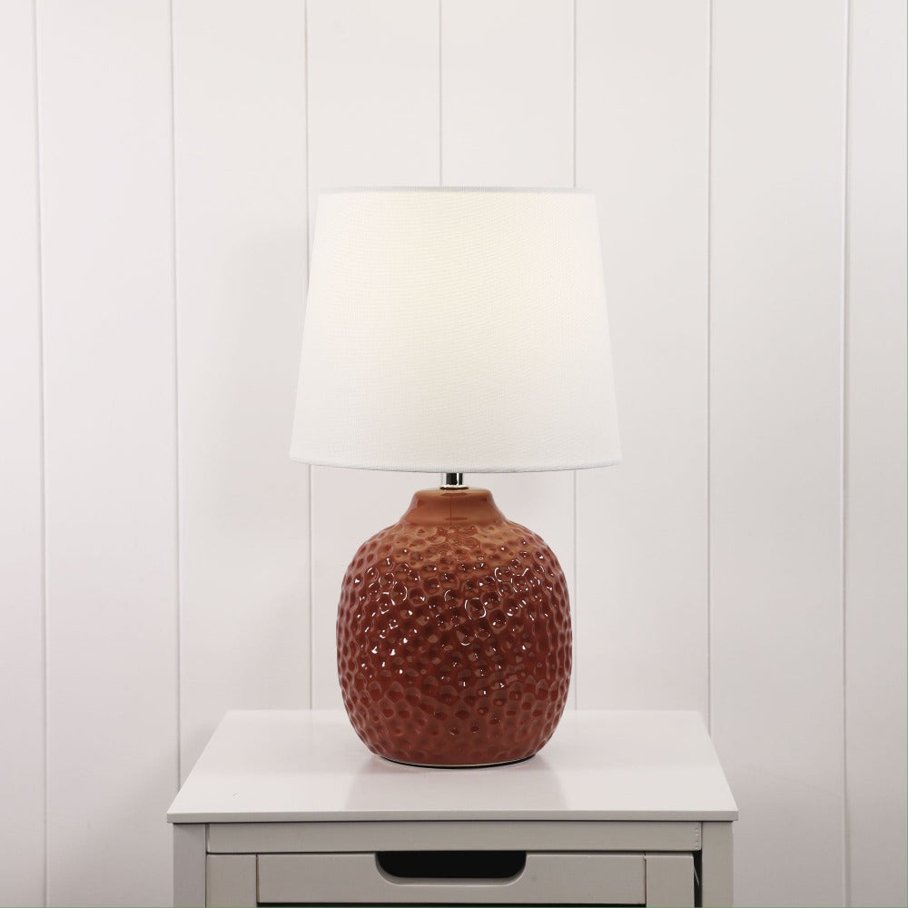 Pink Textured Ceramic Table Lamp