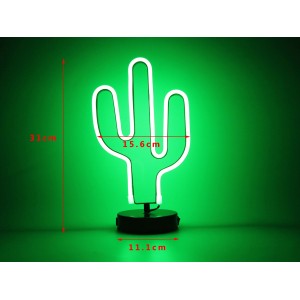 Playful Illumination LED Neon Lamp - Cactus