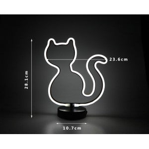 Playful Illumination LED Neon Lamp - Cat