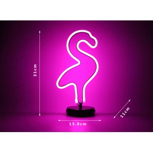 Playful Illumination LED Neon Lamp - Flamingo